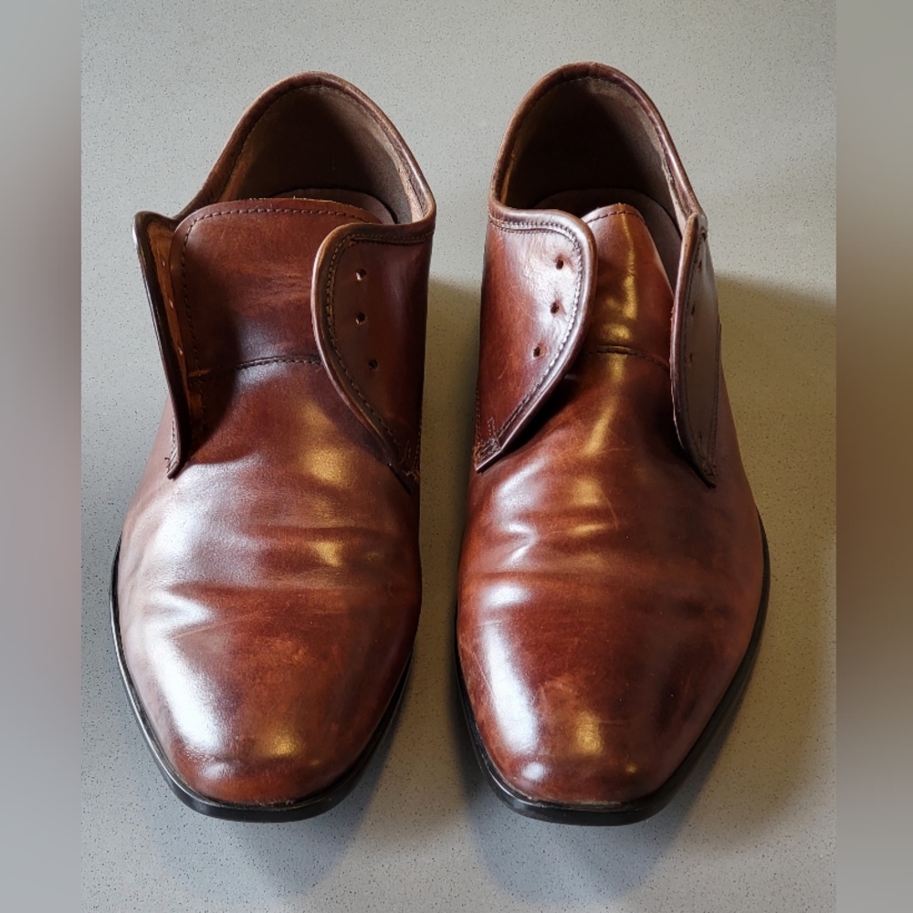Aldo Men's Brown Leather Derby Shoe Size 9.5